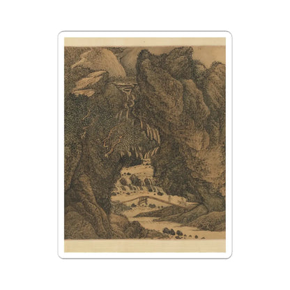 Wang Hui - The Colors of Mount Taihang - dated 1669 v10 - STICKER Vinyl Kiss-Cut Decal