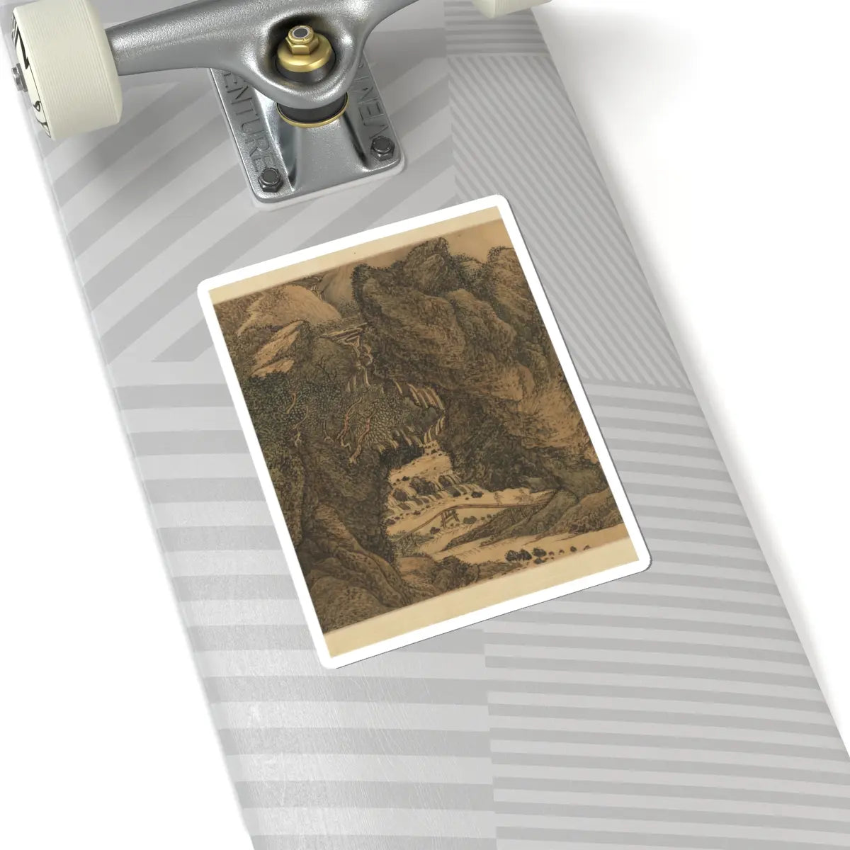 Wang Hui - The Colors of Mount Taihang - dated 1669 v10 - STICKER Vinyl Kiss-Cut Decal