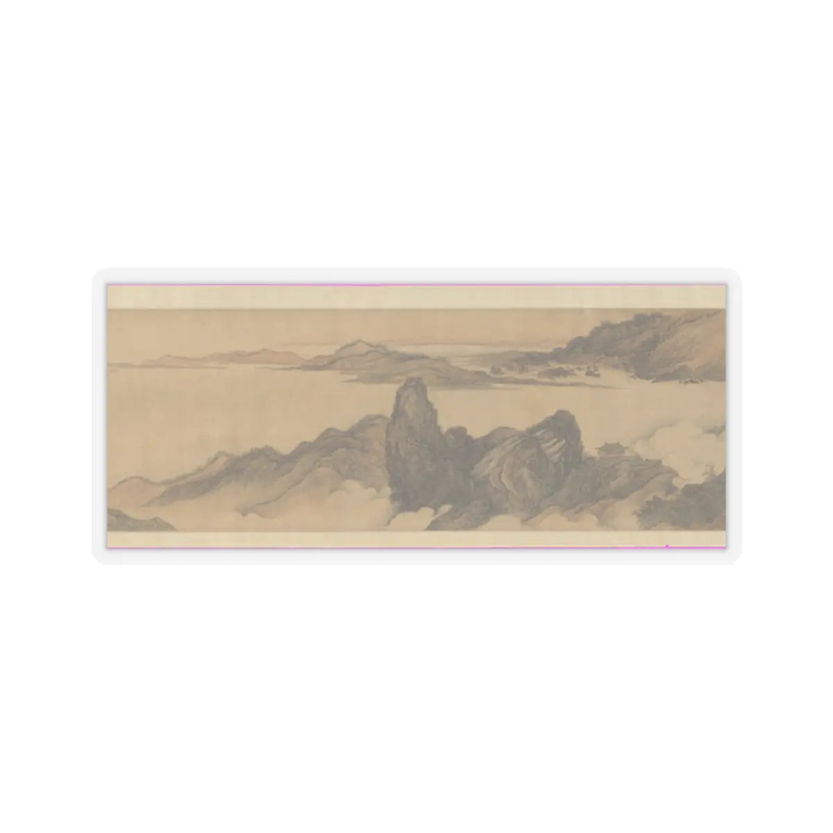 Wang Hui - The Colors of Mount Taihang - dated 1669 v6 - STICKER Vinyl Kiss-Cut Decal