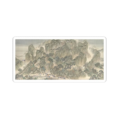 Wang Hui - The Kangxi Emperor's Southern Inspection Tour, Scroll Three- Ji'nan to Mount Tai - datable to 1698 v1 - STICKER Vinyl Kiss-Cut Decal