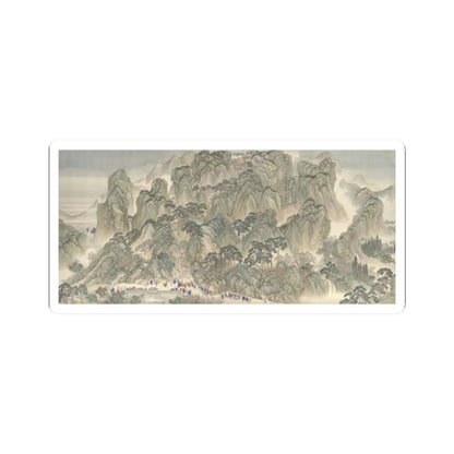 Wang Hui - The Kangxi Emperor's Southern Inspection Tour, Scroll Three- Ji'nan to Mount Tai - datable to 1698 v1 - STICKER Vinyl Kiss-Cut Decal