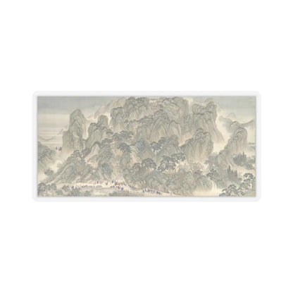 Wang Hui - The Kangxi Emperor's Southern Inspection Tour, Scroll Three- Ji'nan to Mount Tai - datable to 1698 v1 - STICKER Vinyl Kiss-Cut Decal