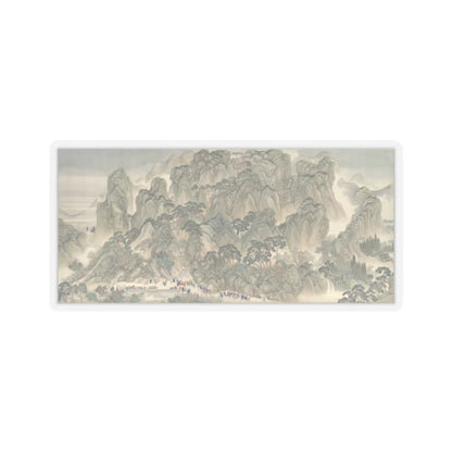 Wang Hui - The Kangxi Emperor's Southern Inspection Tour, Scroll Three- Ji'nan to Mount Tai - datable to 1698 v1 - STICKER Vinyl Kiss-Cut Decal