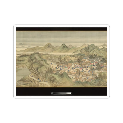 Wang Hui - The Kangxi Emperor's Southern Inspection Tour, Scroll Three- Ji'nan to Mount Tai - datable to 1698 v12 - STICKER Vinyl Kiss-Cut Decal