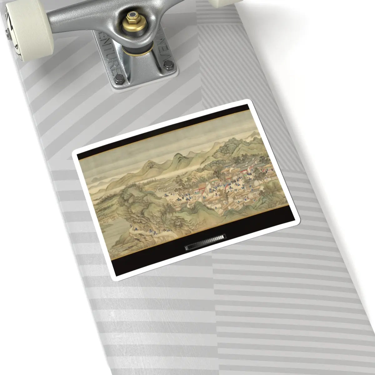 Wang Hui - The Kangxi Emperor's Southern Inspection Tour, Scroll Three- Ji'nan to Mount Tai - datable to 1698 v12 - STICKER Vinyl Kiss-Cut Decal
