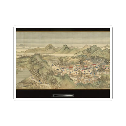 Wang Hui - The Kangxi Emperor's Southern Inspection Tour, Scroll Three- Ji'nan to Mount Tai - datable to 1698 v12 - STICKER Vinyl Kiss-Cut Decal
