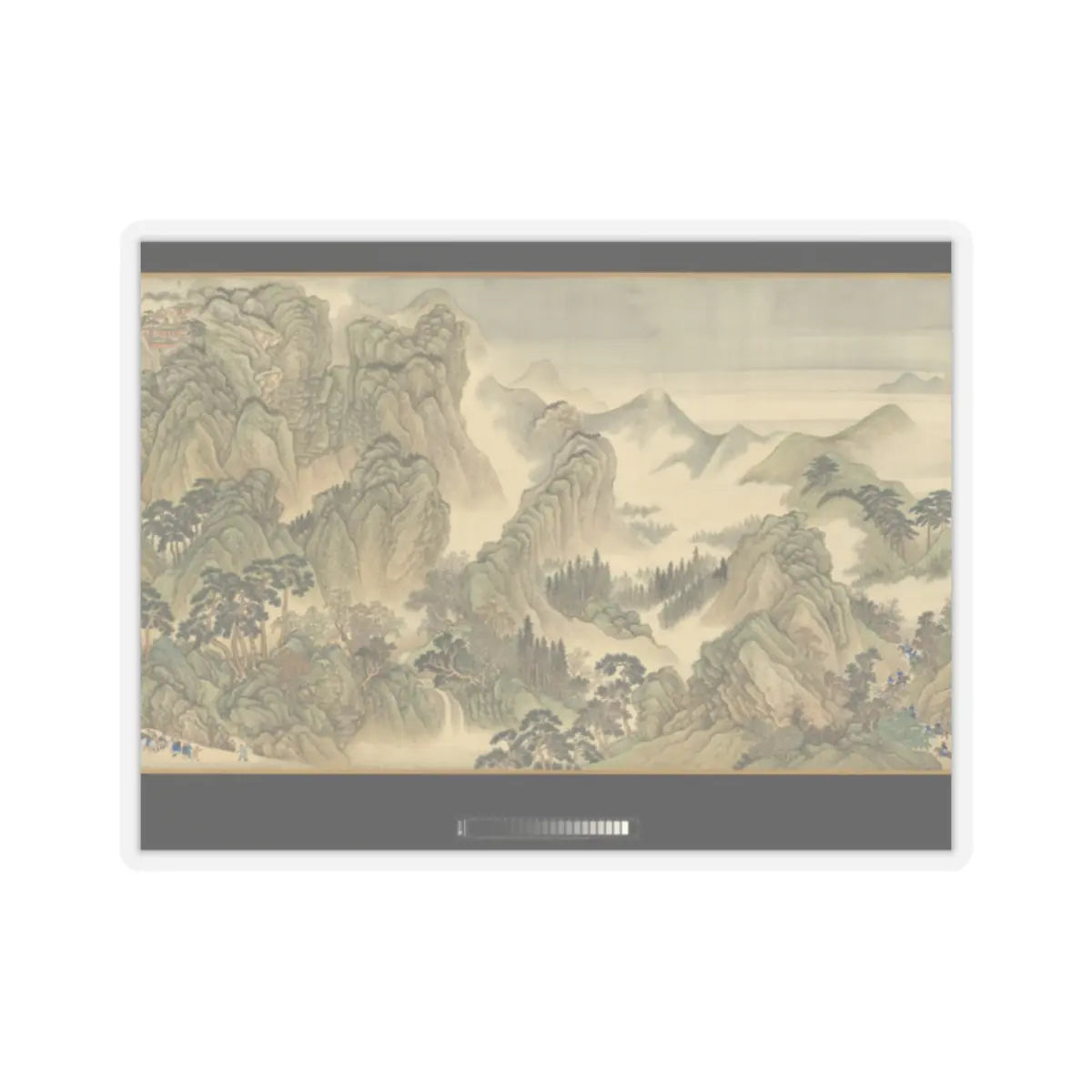 Wang Hui - The Kangxi Emperor's Southern Inspection Tour, Scroll Three- Ji'nan to Mount Tai - datable to 1698 v14 - STICKER Vinyl Kiss-Cut Decal