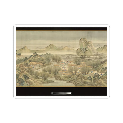 Wang Hui - The Kangxi Emperor's Southern Inspection Tour, Scroll Three- Ji'nan to Mount Tai - datable to 1698 v17 - STICKER Vinyl Kiss-Cut Decal