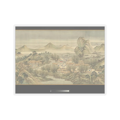 Wang Hui - The Kangxi Emperor's Southern Inspection Tour, Scroll Three- Ji'nan to Mount Tai - datable to 1698 v17 - STICKER Vinyl Kiss-Cut Decal