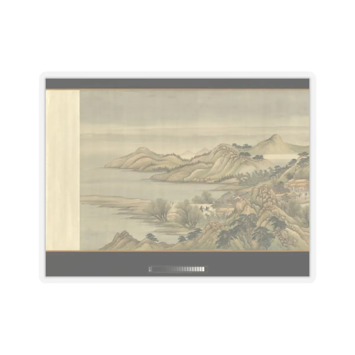 Wang Hui - The Kangxi Emperor's Southern Inspection Tour, Scroll Three- Ji'nan to Mount Tai - datable to 1698 v18 - STICKER Vinyl Kiss-Cut Decal