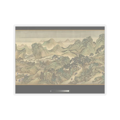 Wang Hui - The Kangxi Emperor's Southern Inspection Tour, Scroll Three- Ji'nan to Mount Tai - datable to 1698 v6 - STICKER Vinyl Kiss-Cut Decal