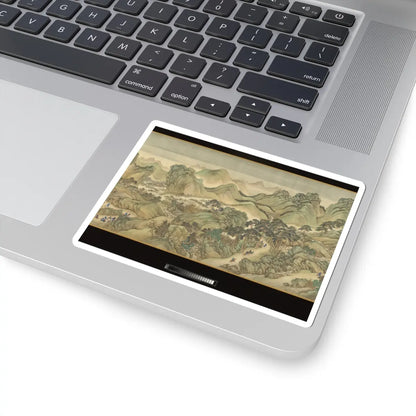 Wang Hui - The Kangxi Emperor's Southern Inspection Tour, Scroll Three- Ji'nan to Mount Tai - datable to 1698 v6 - STICKER Vinyl Kiss-Cut Decal