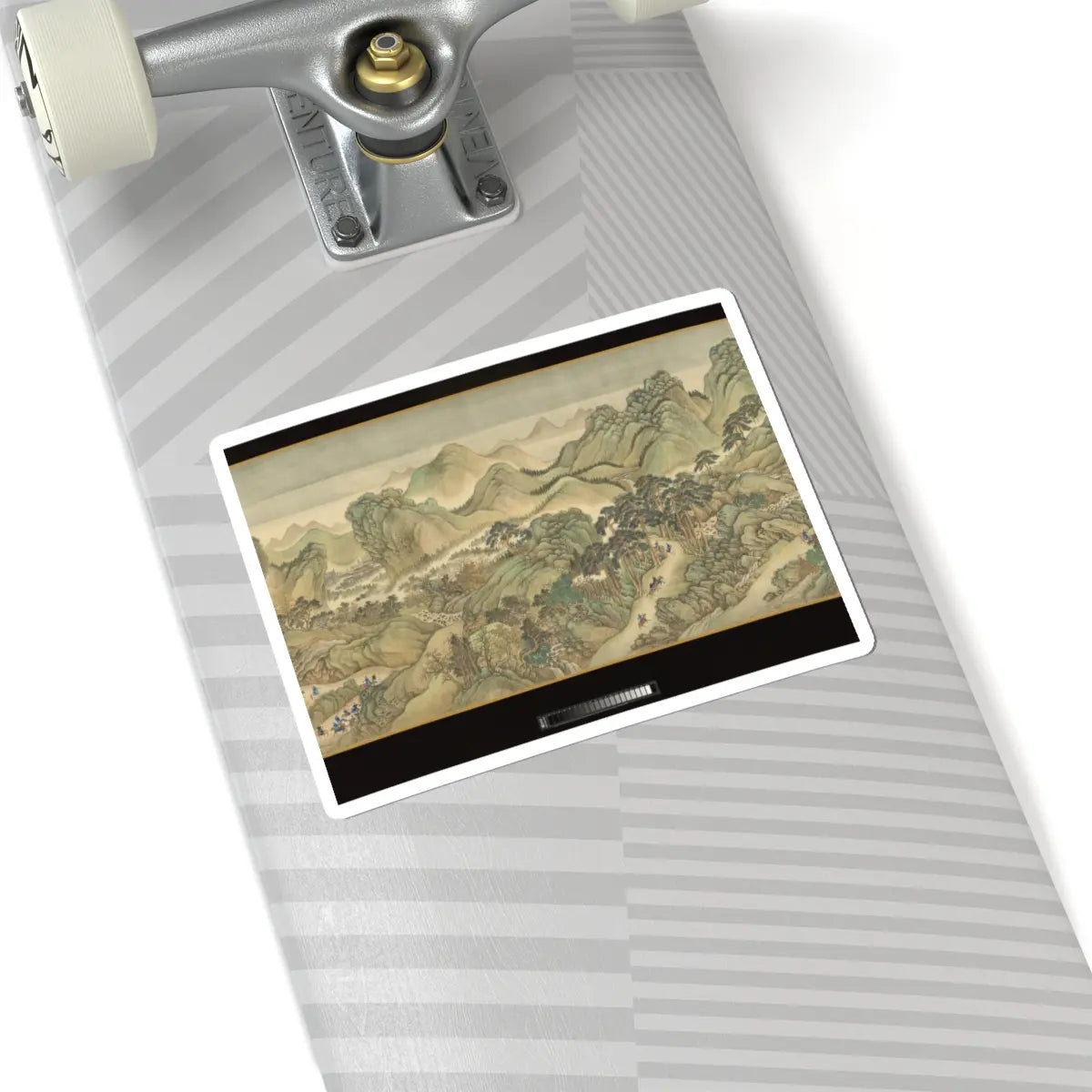 Wang Hui - The Kangxi Emperor's Southern Inspection Tour, Scroll Three- Ji'nan to Mount Tai - datable to 1698 v6 - STICKER Vinyl Kiss-Cut Decal