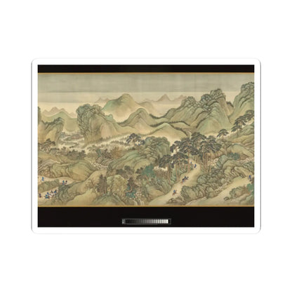 Wang Hui - The Kangxi Emperor's Southern Inspection Tour, Scroll Three- Ji'nan to Mount Tai - datable to 1698 v6 - STICKER Vinyl Kiss-Cut Decal