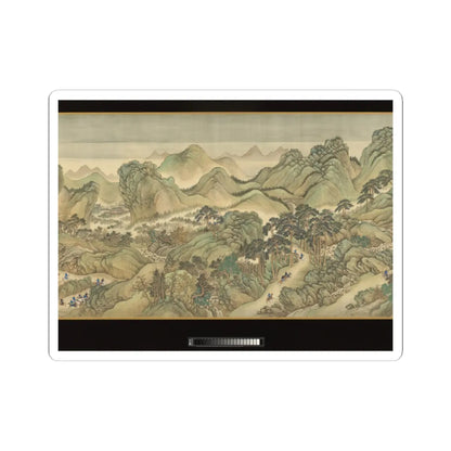 Wang Hui - The Kangxi Emperor's Southern Inspection Tour, Scroll Three- Ji'nan to Mount Tai - datable to 1698 v6 - STICKER Vinyl Kiss-Cut Decal