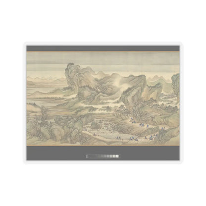 Wang Hui - The Kangxi Emperor's Southern Inspection Tour, Scroll Three- Ji'nan to Mount Tai - datable to 1698 v7 - STICKER Vinyl Kiss-Cut Decal