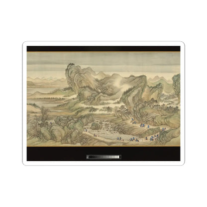 Wang Hui - The Kangxi Emperor's Southern Inspection Tour, Scroll Three- Ji'nan to Mount Tai - datable to 1698 v7 - STICKER Vinyl Kiss-Cut Decal