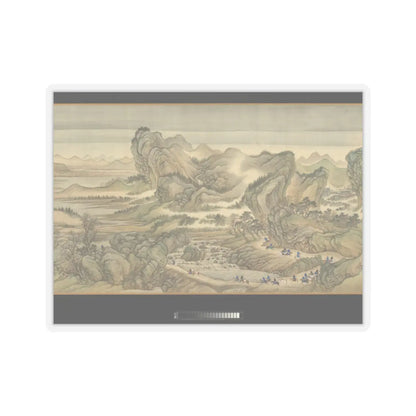 Wang Hui - The Kangxi Emperor's Southern Inspection Tour, Scroll Three- Ji'nan to Mount Tai - datable to 1698 v7 - STICKER Vinyl Kiss-Cut Decal