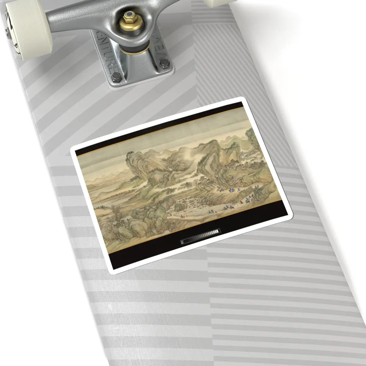 Wang Hui - The Kangxi Emperor's Southern Inspection Tour, Scroll Three- Ji'nan to Mount Tai - datable to 1698 v7 - STICKER Vinyl Kiss-Cut Decal