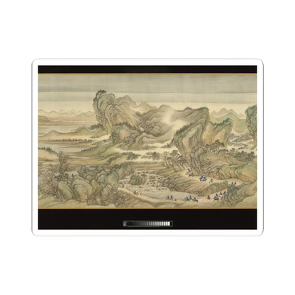 Wang Hui - The Kangxi Emperor's Southern Inspection Tour, Scroll Three- Ji'nan to Mount Tai - datable to 1698 v7 - STICKER Vinyl Kiss-Cut Decal
