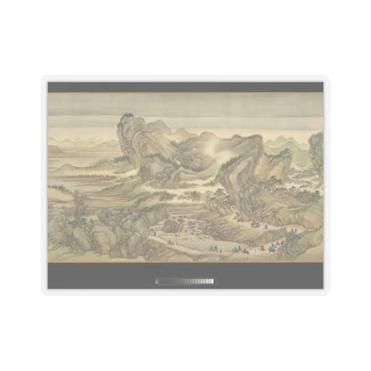 Wang Hui - The Kangxi Emperor's Southern Inspection Tour, Scroll Three- Ji'nan to Mount Tai - datable to 1698 v7 - STICKER Vinyl Kiss-Cut Decal