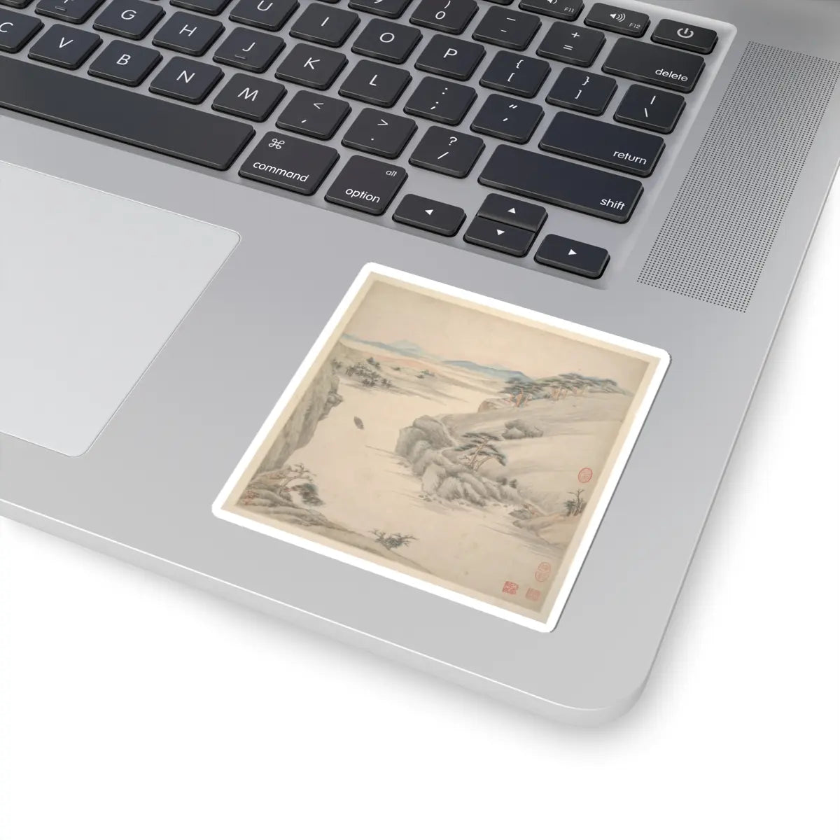 Wang Jian - Landscapes in the styles of ancient masters - 17th century v11 - STICKER Vinyl Kiss-Cut Decal