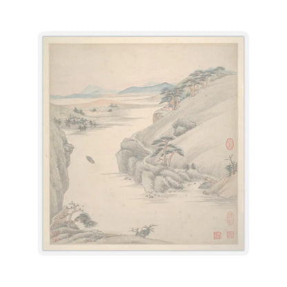 Wang Jian - Landscapes in the styles of ancient masters - 17th century v11 - STICKER Vinyl Kiss-Cut Decal