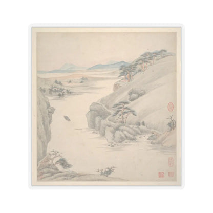 Wang Jian - Landscapes in the styles of ancient masters - 17th century v11 - STICKER Vinyl Kiss-Cut Decal