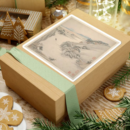Wang Jian - Landscapes in the styles of ancient masters - 17th century v11 - STICKER Vinyl Kiss-Cut Decal