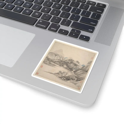 Wang Jian - Landscapes in the styles of ancient masters - 17th century v12 - STICKER Vinyl Kiss-Cut Decal