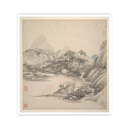 Wang Jian - Landscapes in the styles of ancient masters - 17th century v12 - STICKER Vinyl Kiss-Cut Decal