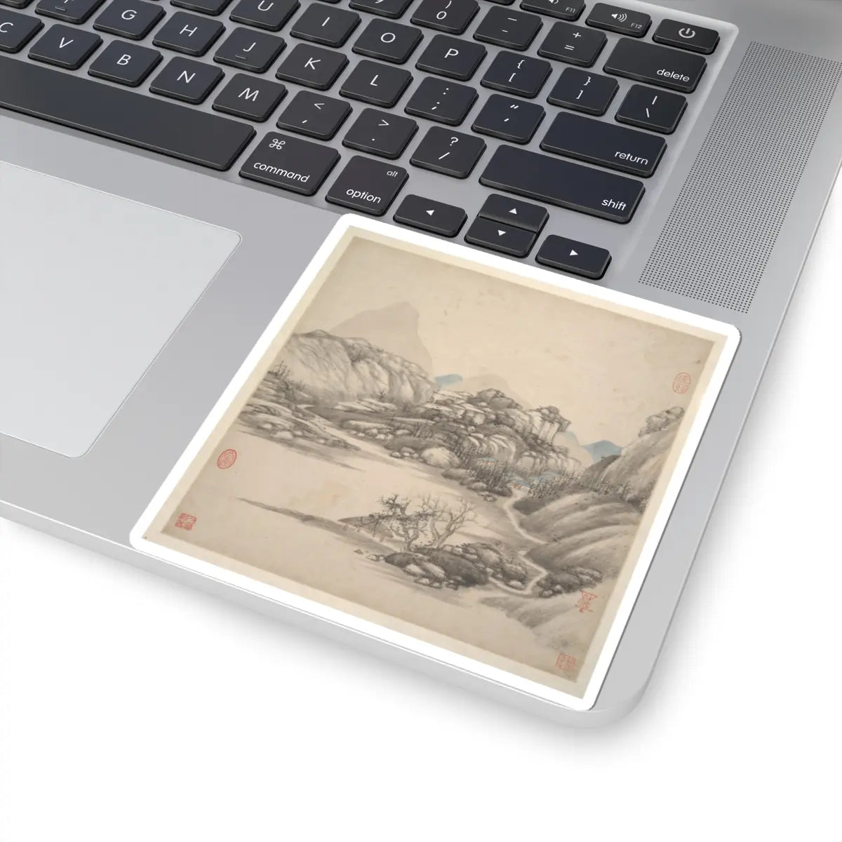 Wang Jian - Landscapes in the styles of ancient masters - 17th century v12 - STICKER Vinyl Kiss-Cut Decal