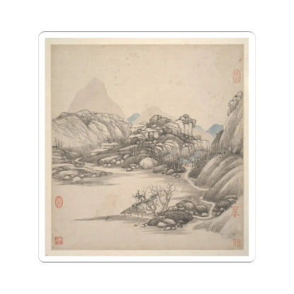 Wang Jian - Landscapes in the styles of ancient masters - 17th century v12 - STICKER Vinyl Kiss-Cut Decal