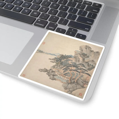 Wang Jian - Landscapes in the styles of ancient masters - 17th century v14 - STICKER Vinyl Kiss-Cut Decal