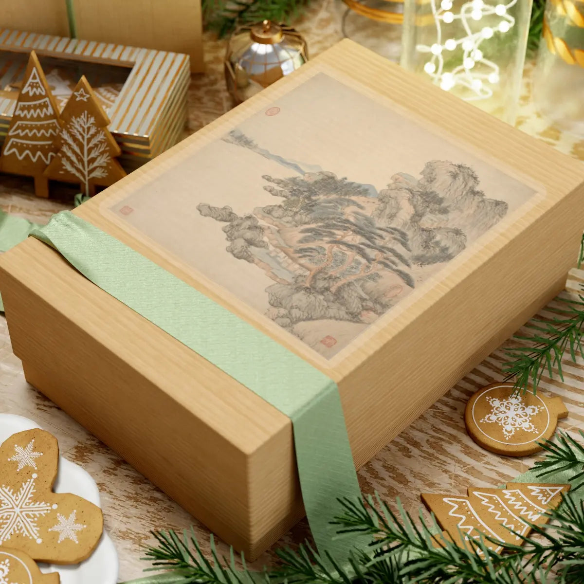 Wang Jian - Landscapes in the styles of ancient masters - 17th century v14 - STICKER Vinyl Kiss-Cut Decal