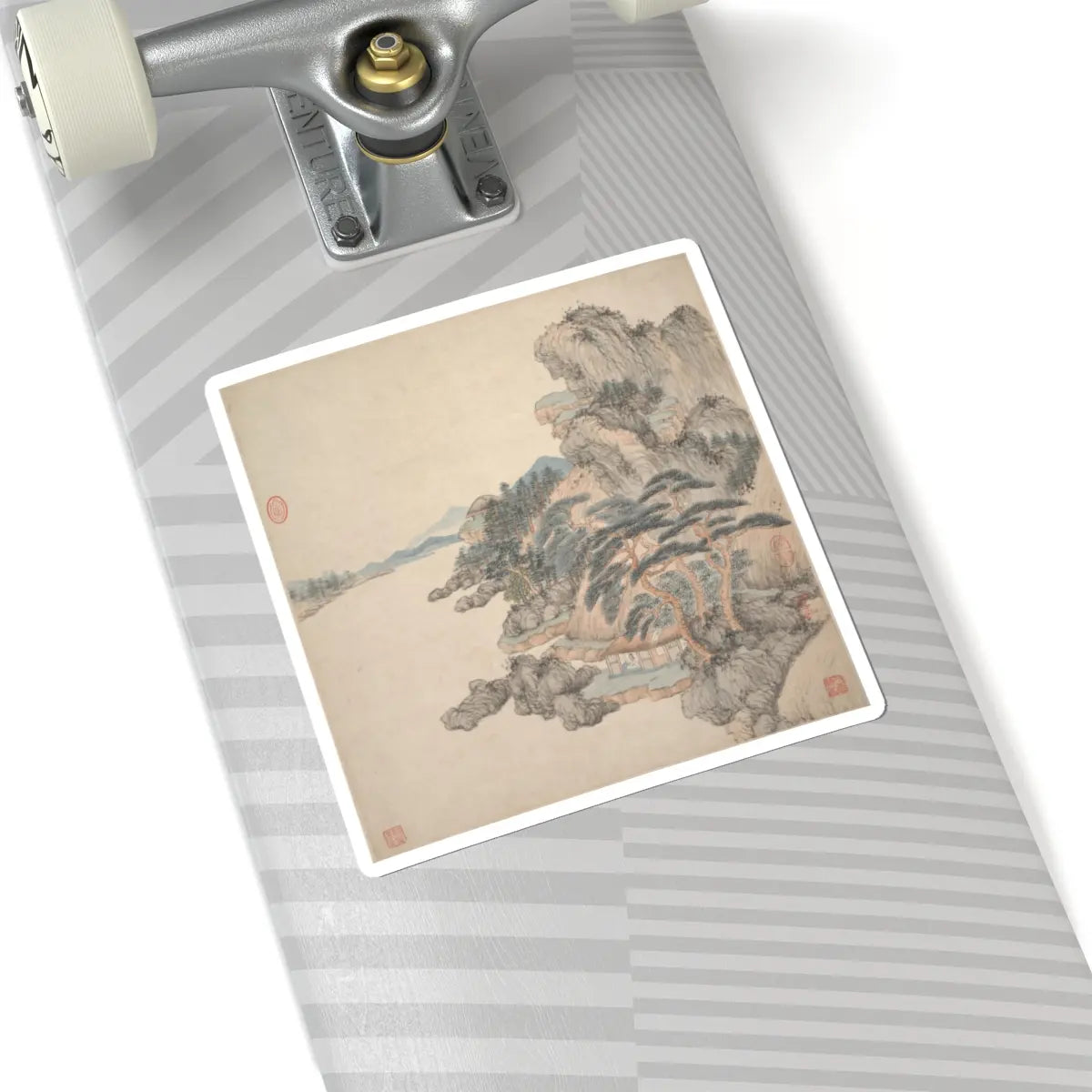 Wang Jian - Landscapes in the styles of ancient masters - 17th century v14 - STICKER Vinyl Kiss-Cut Decal