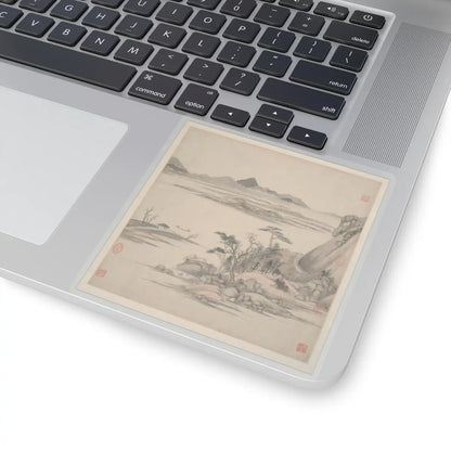 Wang Jian - Landscapes in the styles of ancient masters - 17th century v15 - STICKER Vinyl Kiss-Cut Decal