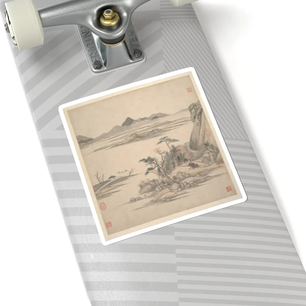 Wang Jian - Landscapes in the styles of ancient masters - 17th century v15 - STICKER Vinyl Kiss-Cut Decal