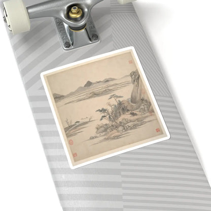 Wang Jian - Landscapes in the styles of ancient masters - 17th century v15 - STICKER Vinyl Kiss-Cut Decal