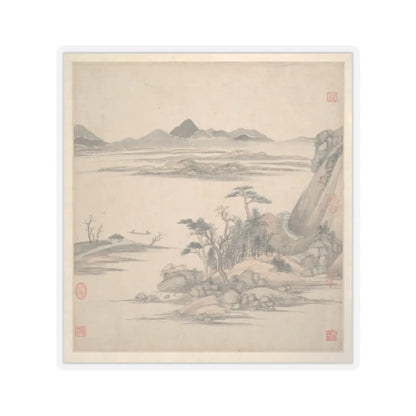 Wang Jian - Landscapes in the styles of ancient masters - 17th century v15 - STICKER Vinyl Kiss-Cut Decal