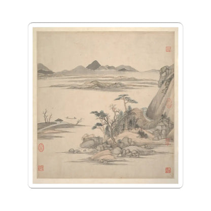 Wang Jian - Landscapes in the styles of ancient masters - 17th century v15 - STICKER Vinyl Kiss-Cut Decal