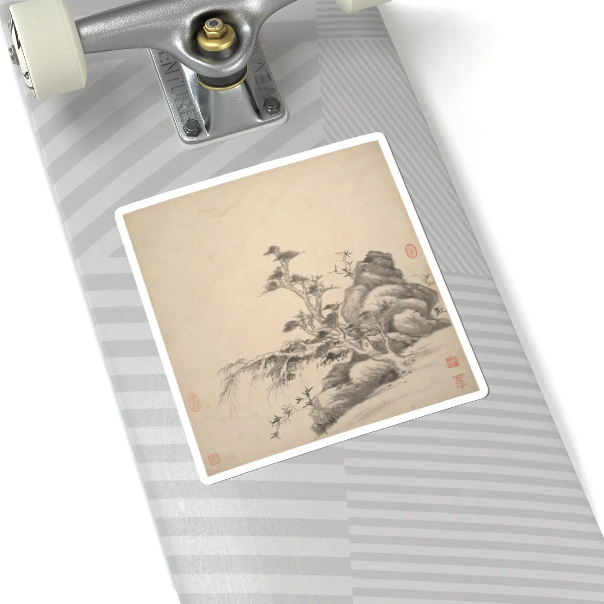 Wang Jian - Landscapes in the styles of ancient masters - 17th century v19 - STICKER Vinyl Kiss-Cut Decal