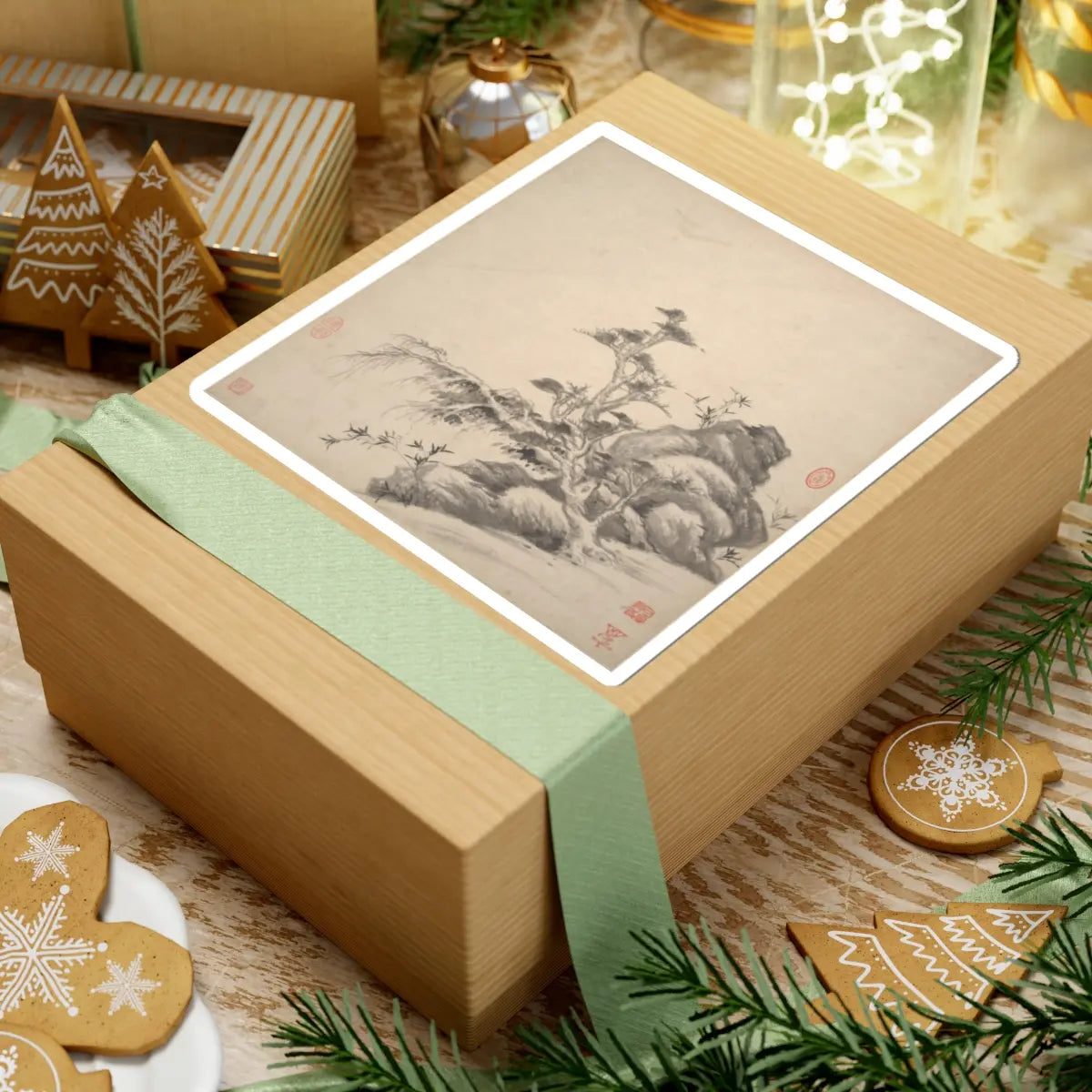Wang Jian - Landscapes in the styles of ancient masters - 17th century v19 - STICKER Vinyl Kiss-Cut Decal