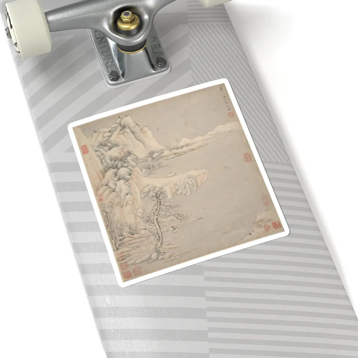 Wang Jian - Landscapes in the styles of ancient masters - 17th century v20 - STICKER Vinyl Kiss-Cut Decal