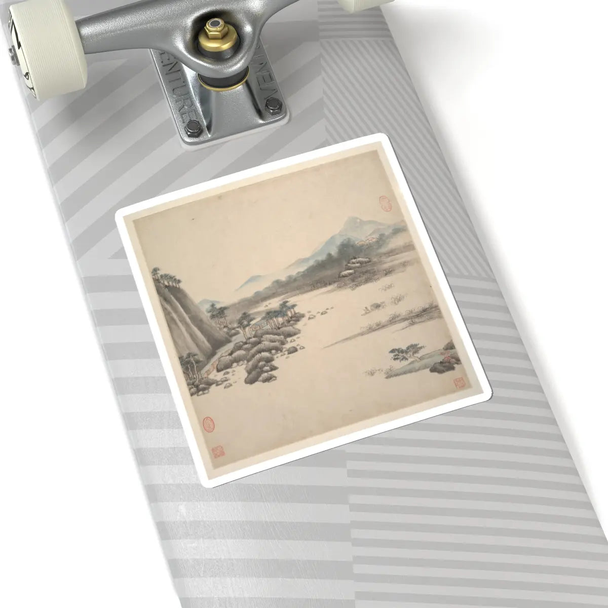 Wang Jian - Landscapes in the styles of ancient masters - 17th century v6 - STICKER Vinyl Kiss-Cut Decal