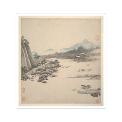 Wang Jian - Landscapes in the styles of ancient masters - 17th century v6 - STICKER Vinyl Kiss-Cut Decal