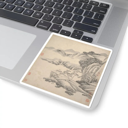 Wang Jian - Landscapes in the styles of ancient masters - 17th century v8 - STICKER Vinyl Kiss-Cut Decal
