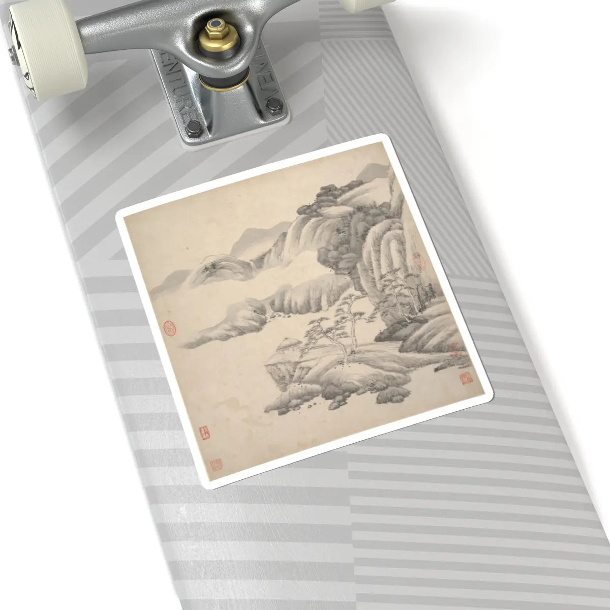 Wang Jian - Landscapes in the styles of ancient masters - 17th century v8 - STICKER Vinyl Kiss-Cut Decal