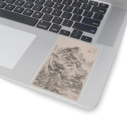 Wang Jian - Landscapes in the styles of old masters - dated 1668 v1 - STICKER Vinyl Kiss-Cut Decal