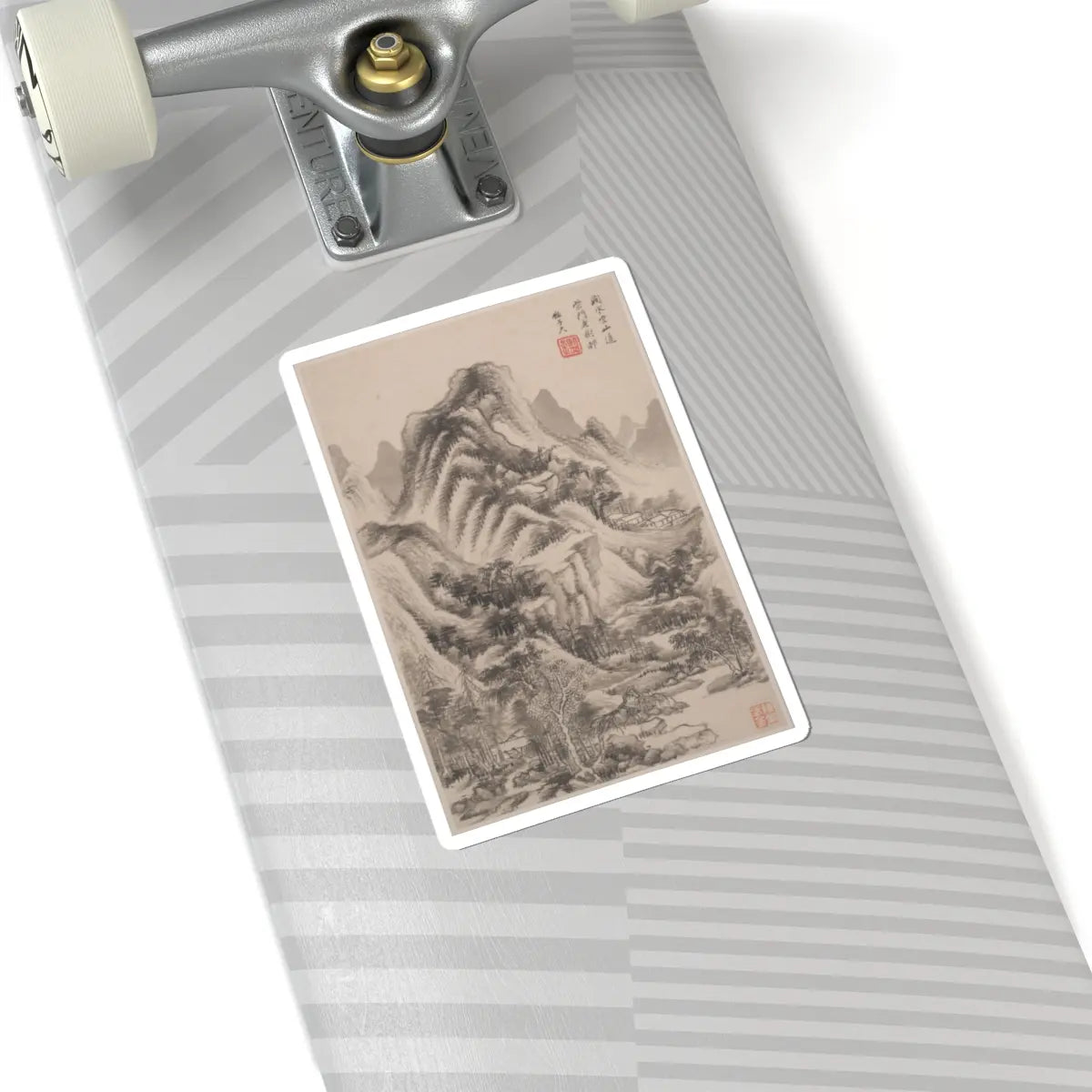 Wang Jian - Landscapes in the styles of old masters - dated 1668 v1 - STICKER Vinyl Kiss-Cut Decal